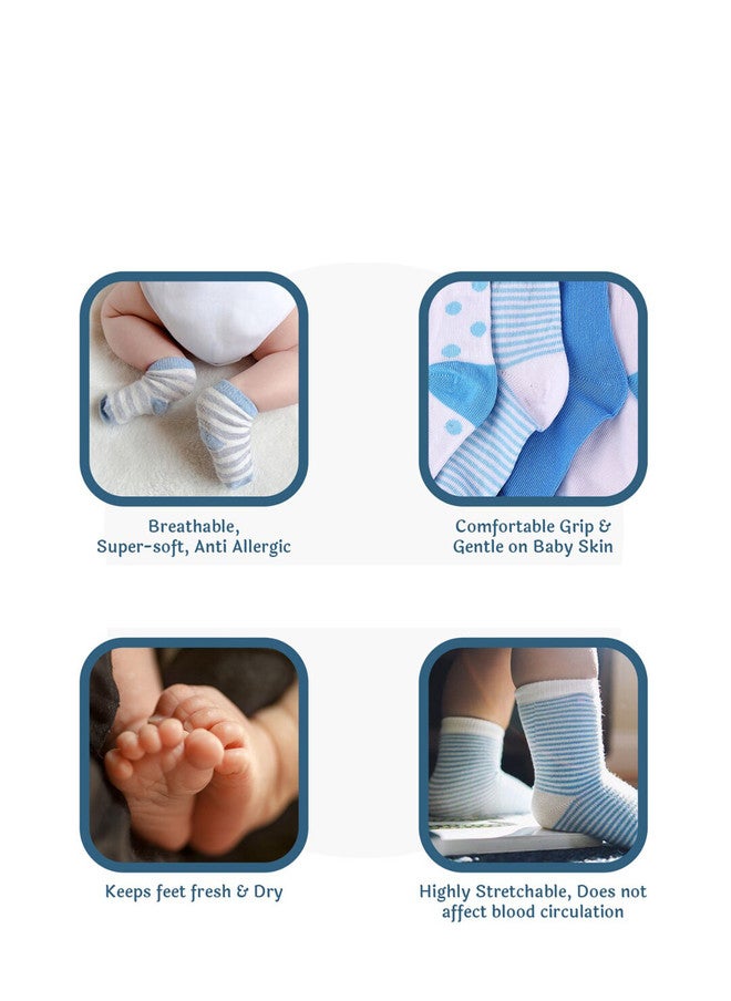 FOOTPRINTS FOOTPRINT 3 Pairs Infant Kids Patterned Ankle-Length Organic Cotton Socks - Image 5
